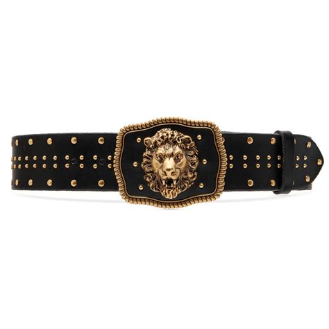 gucci belt lion head buckle.